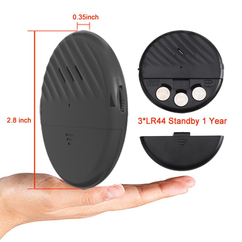 EverNary Window Vibration Alarm,5Pack-125dB Loud Ultra-Slim Anti-Theft Alarm for Door and Window Glass Break Sensor Alert with Adjustable Sensitivity (5, Black) - Image 4